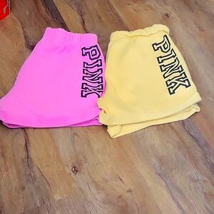 Victoria secret PINK shorts.  Size small. Yellow and Pink.
